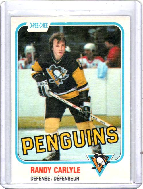 1981 O-Pee-Chee  Randy Carlyle  Card #256 - Pittsburgh Penguins